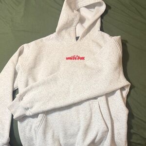 Gray Women’s M/L White Fox Hoodie